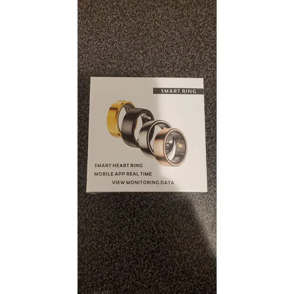 Silver Smart Ring Activity Tracker Thick Band Size 7